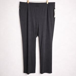 NWT Talbots Woman Knit Jersey Pull On Black Pants 3X